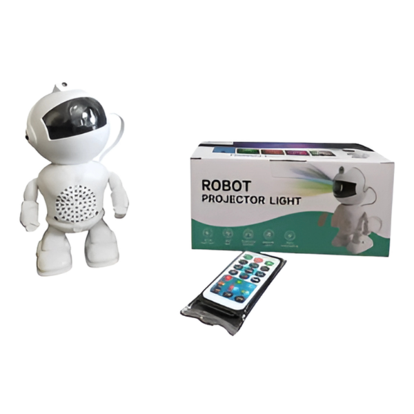 Proyector Galáctico Robot Astronauta con Bluetooth, Parlante y Luz LED Láser
