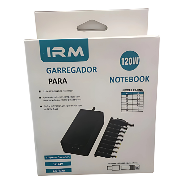 Cargador Universal para Notebook IRM 120W