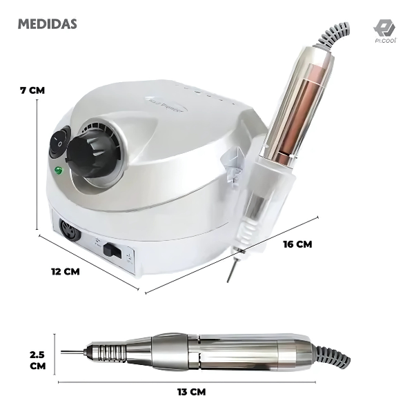 Torno Profesional para Uñas 35.000 RPM – Color Plata