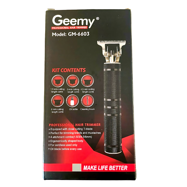 Recortadora Inalámbrica Profesional para Hombre Cabello, Barba y Cuerpo Geemy