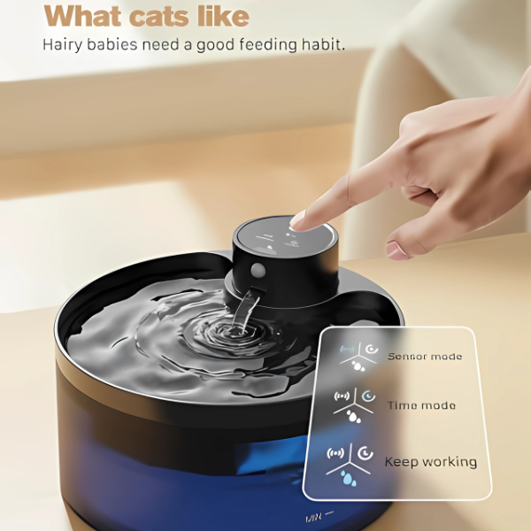 Fuente de Agua Inalámbrica para Gatos con Filtro