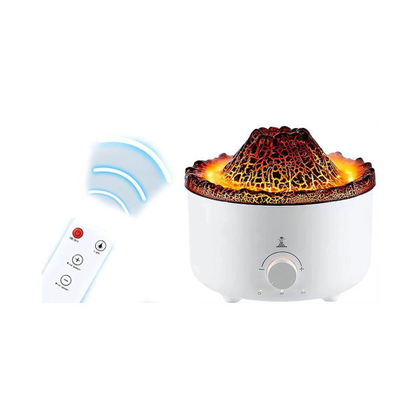 Humidificador Difusor de Aromas con Iluminación Volcánica