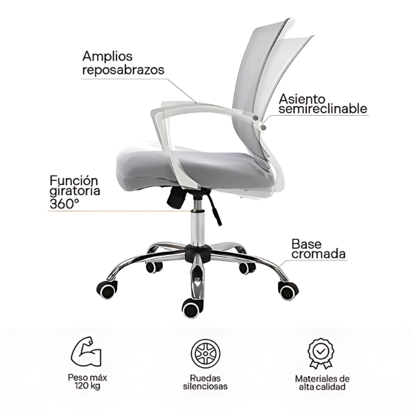 Silla de Oficina Top Living Burdeos Ergonómica