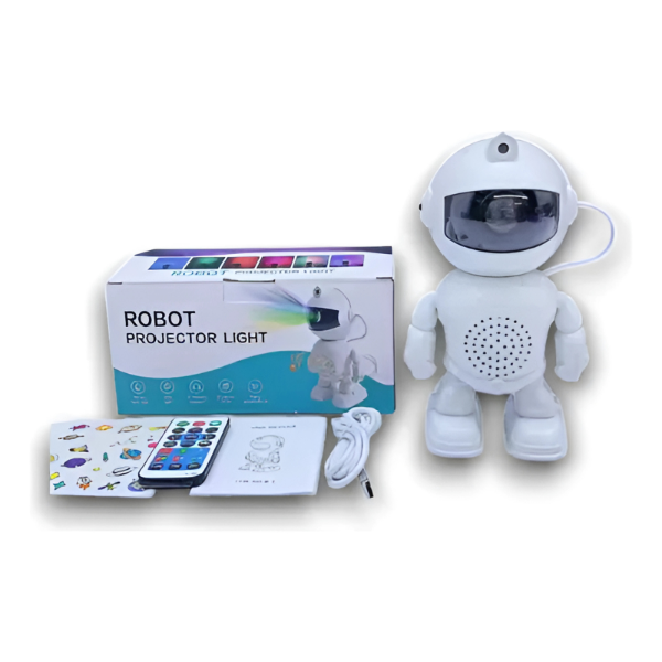 Proyector Galáctico Robot Astronauta con Bluetooth, Parlante y Luz LED Láser