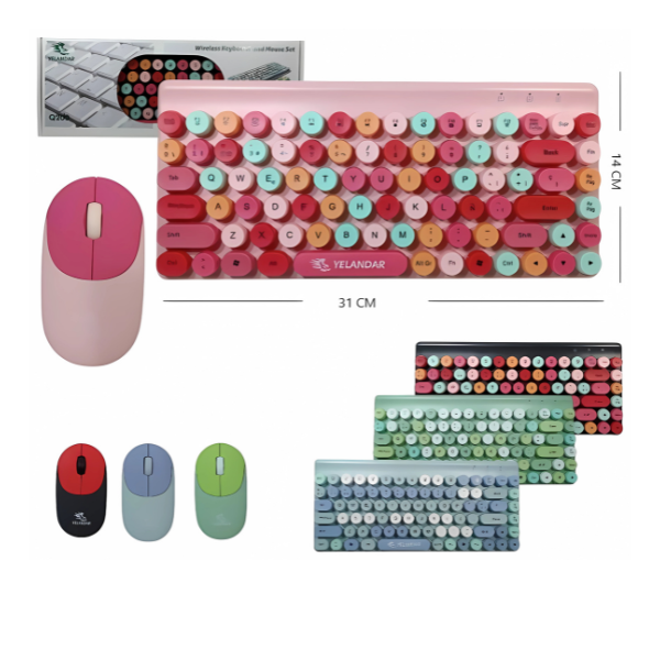 Kit Teclado y Mouse Inalámbrico Yelandar