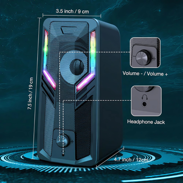 Parlantes Gamer Onikuma G6 RGB
