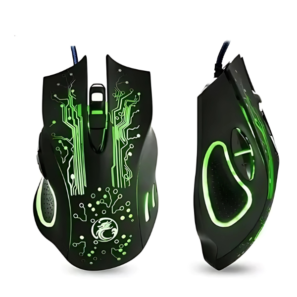 Mouse Ergonómico con Cable Shinka X9 – Gamer | DPI 2400 | USB | Negro