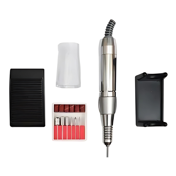 Torno Profesional para Uñas 35.000 RPM – Color Plata