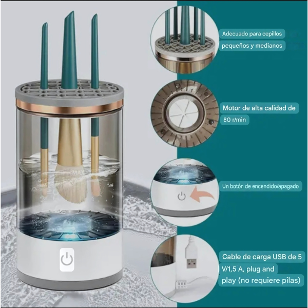 Limpiandor Eléctrico De Brochas De Maquillaje