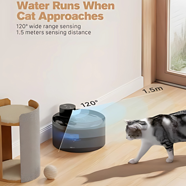 Fuente de Agua Inalámbrica para Gatos con Filtro