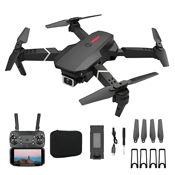 Drone E88 Plegable con Doble Cámara y Control Remoto + Bolso de Mano