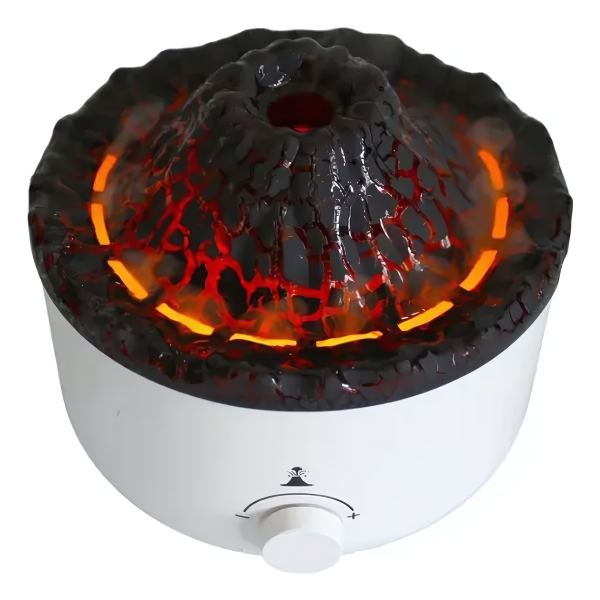 Humidificador Difusor de Aromas con Iluminación Volcánica