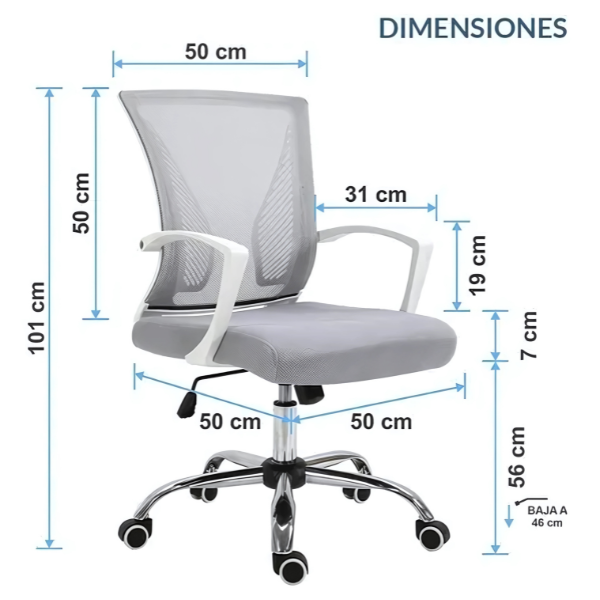 Silla de Oficina Top Living Burdeos Ergonómica