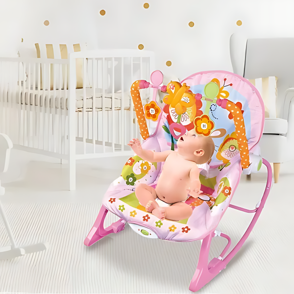 Mecedora para Bebé con Música, Vibración y Juguetes Educativos