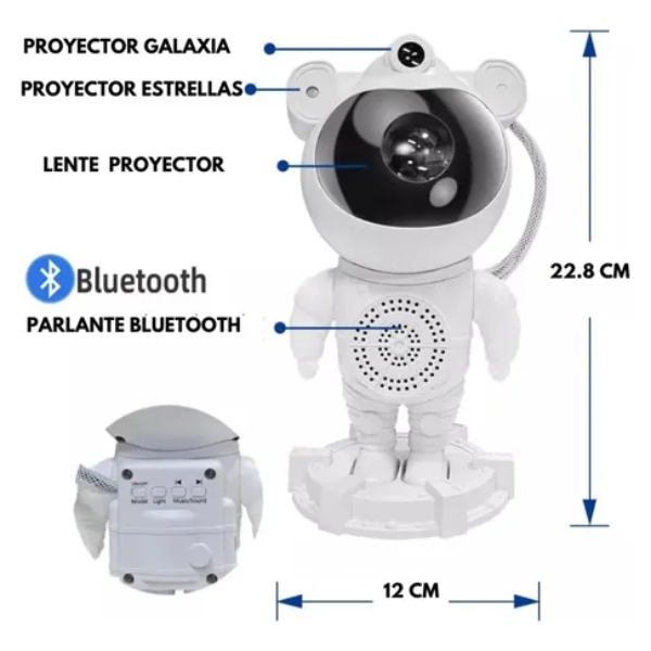 Proyector Galaxia Astronauta con Bluetooth