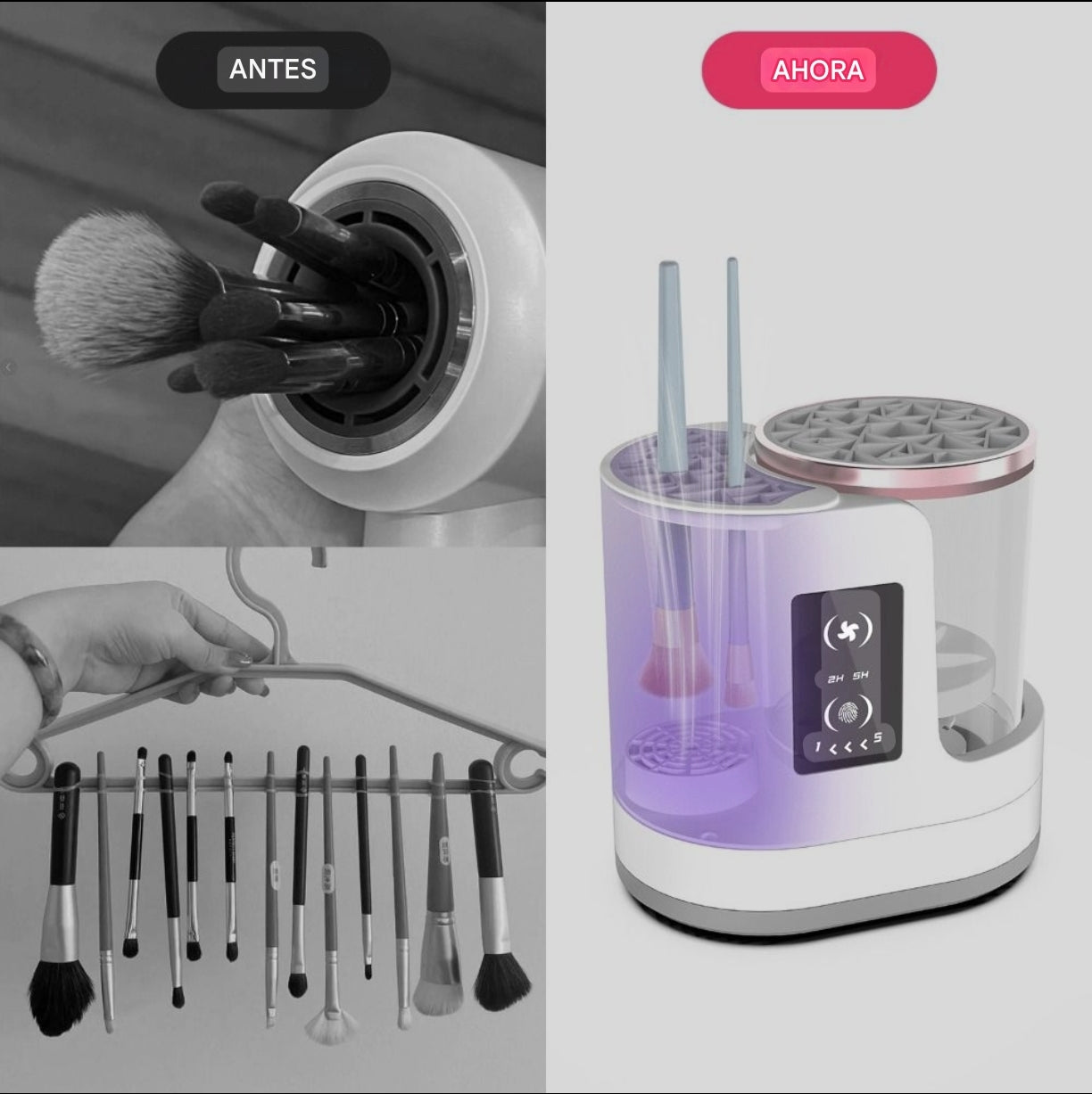 Limpiador Y Secador Eléctrico De Brochas De Maquillaje