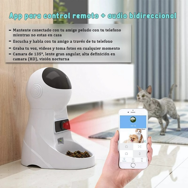 Alimentador con Cámara y App para mascotas