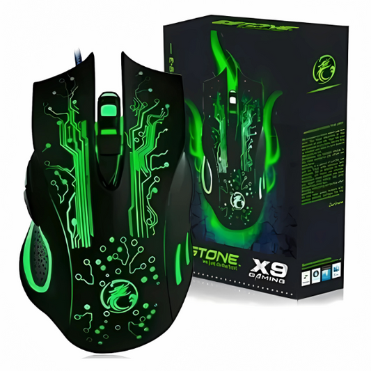 Mouse Ergonómico con Cable Shinka X9 – Gamer | DPI 2400 | USB | Negro