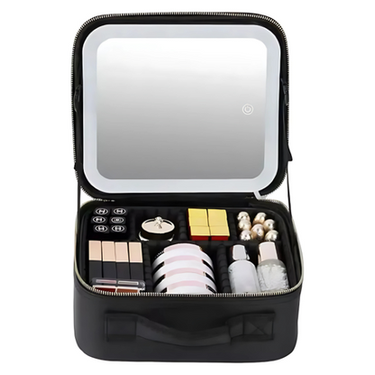 Estuche Porta cosméticos con Espejo LED