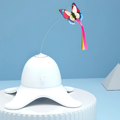 Juguete Automático para Gatos con Mariposa Giratoria 360°
