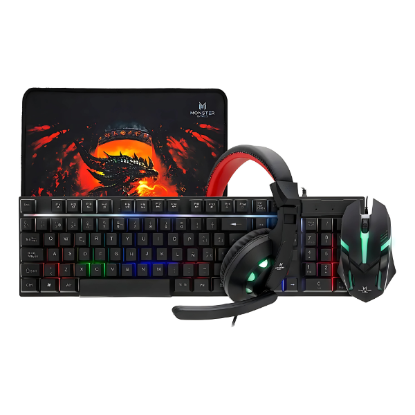 Kit Gamer Monster Games Insertion 4 en 1 RGB