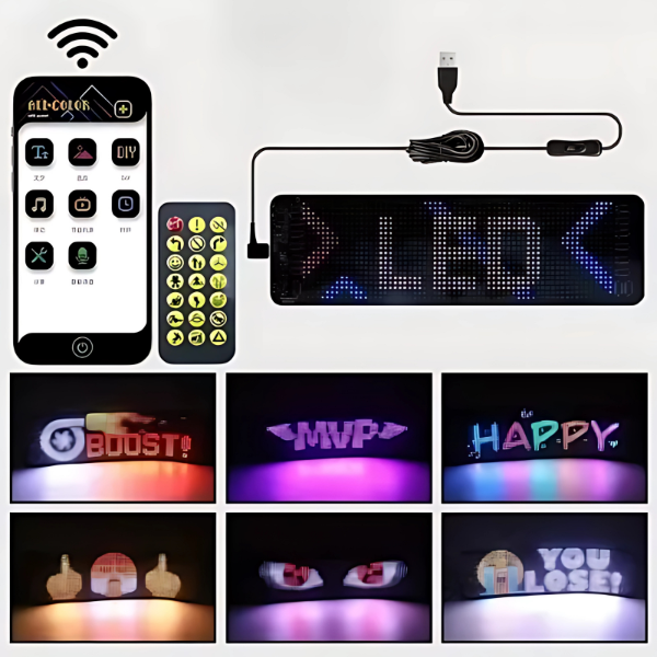 Panel Pantalla LED Ojos 60x12 cm – Personaliza tu Vehículo con Estilo y Tecnología
