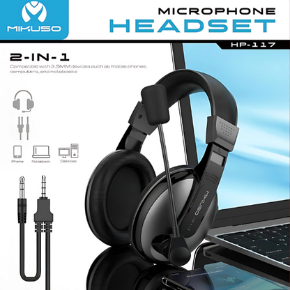 Auriculares 2 en 1 Mikuso HP-117 con Micrófono Integrado