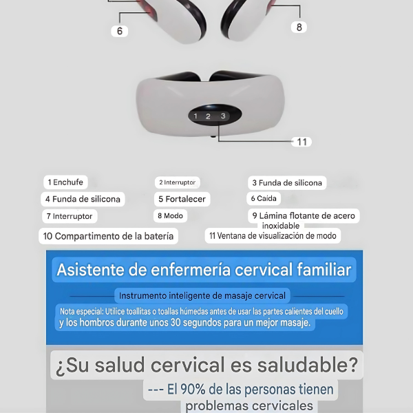 Masajeador Cervical Digital + 2 Electrodos