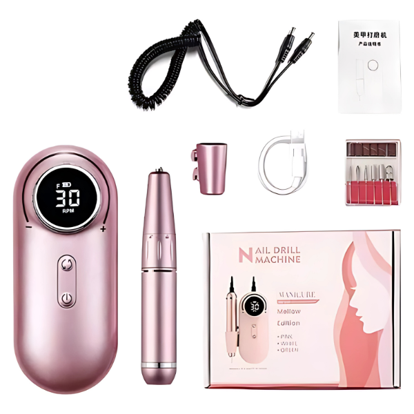 Torno Pulidor de Uñas Inalámbrico Profesional – 30.000 RPM