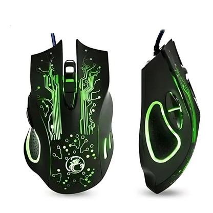 Mouse Ergonómico con Cable Shinka X9 – Gamer | DPI 2400 | USB | Negro