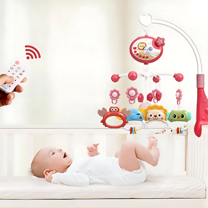 Móvil Musical Bebé con Proyector de Luces 360° y Control Remoto para Cuna