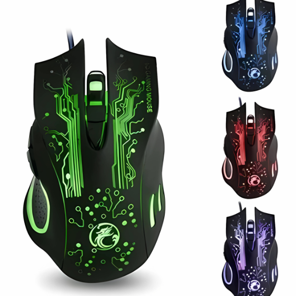 Mouse Ergonómico con Cable Shinka X9 – Gamer | DPI 2400 | USB | Negro