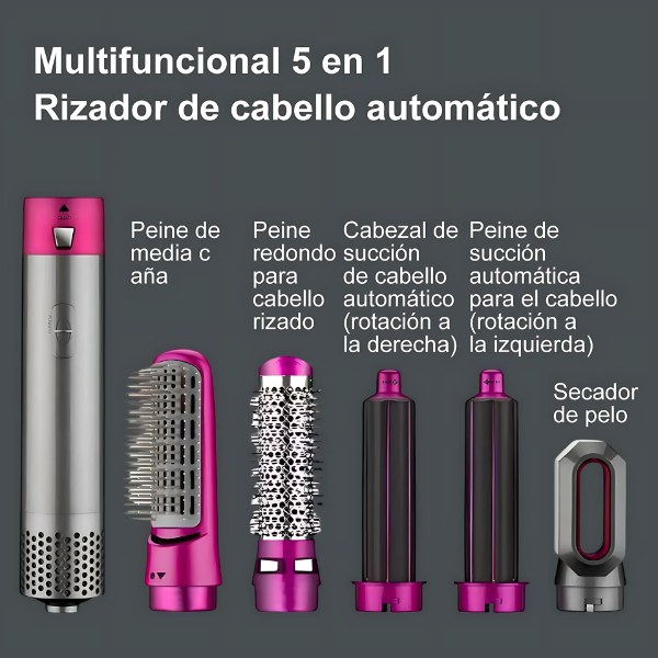 Cepillo Secador Alisador 5 en 1 – Estilismo Profesional