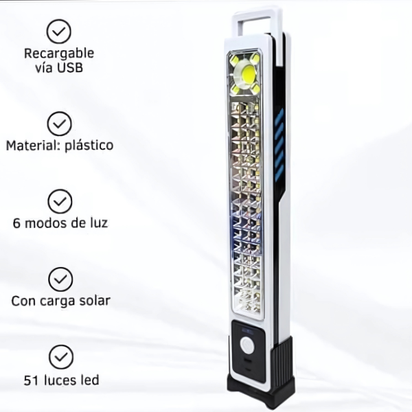 Luz de emergencia recargable