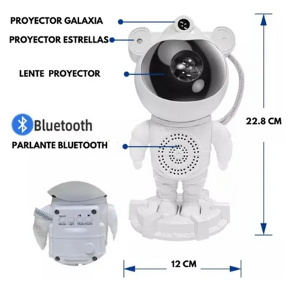 Proyector Galaxia Astronauta con Bluetooth