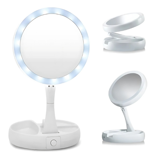 Espejo Con Luz Led y Rotacion 360