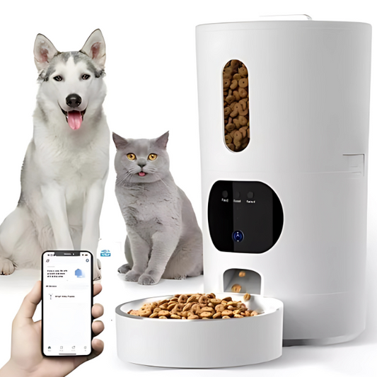 Dispensador de Comida para Gatos y Perros con Cámara y Control por App