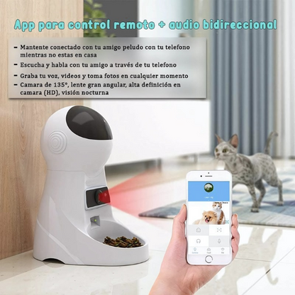 Alimentador con Cámara y App para mascotas